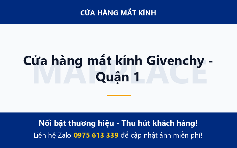 Cửa hàng mắt kính Givenchy - Quận 1