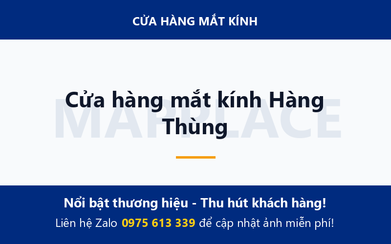 Cửa hàng mắt kính Hàng Thùng