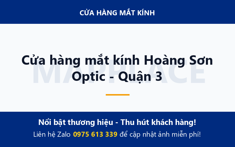 Cửa hàng mắt kính Hoàng Sơn Optic - Quận 3