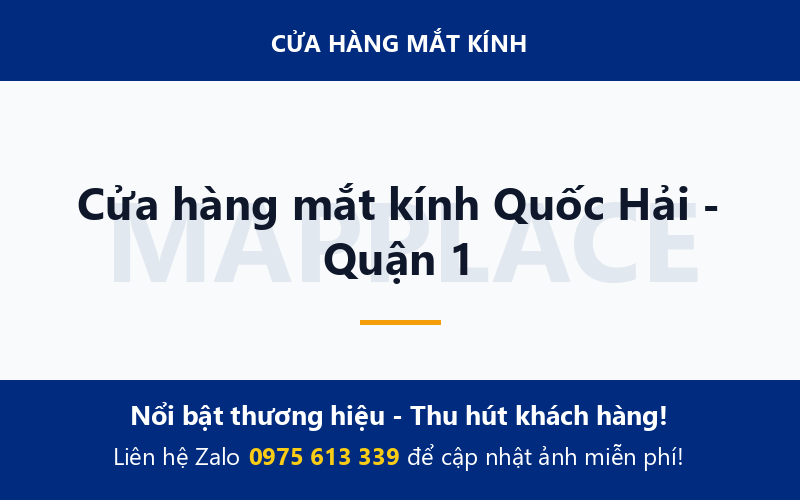 Cửa hàng mắt kính Quốc Hải - Quận 1