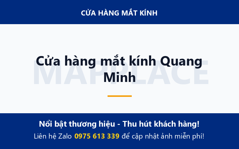 Cửa hàng mắt kính Quang Minh