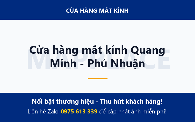 Cửa hàng mắt kính Quang Minh - Phú Nhuận