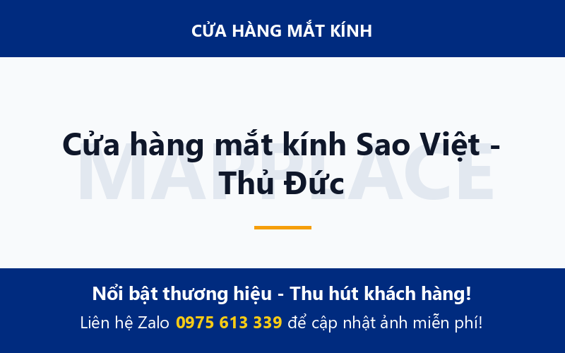 Cửa hàng mắt kính Sao Việt - Thủ Đức