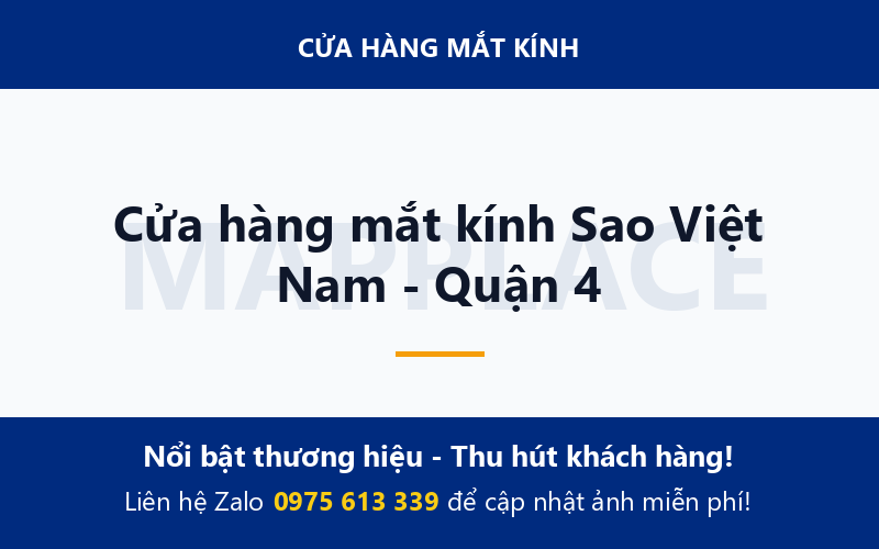 Cửa hàng mắt kính Sao Việt Nam - Quận 4