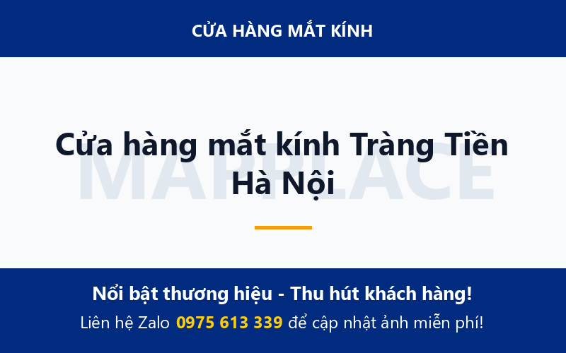 Cửa hàng mắt kính Tràng Tiền Hà Nội