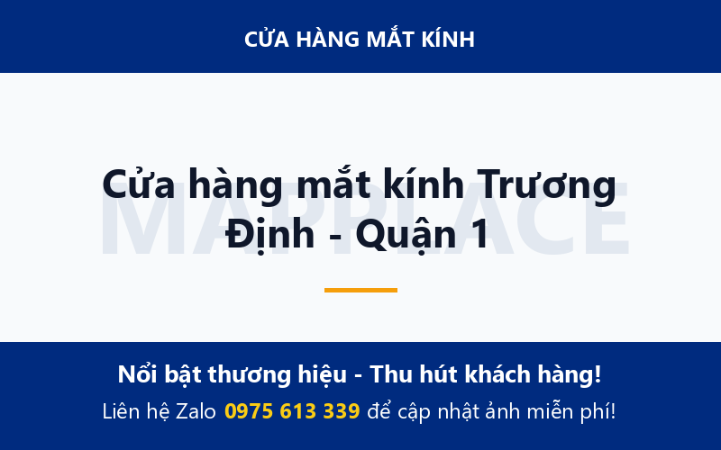 Cửa hàng mắt kính Trương Định - Quận 1