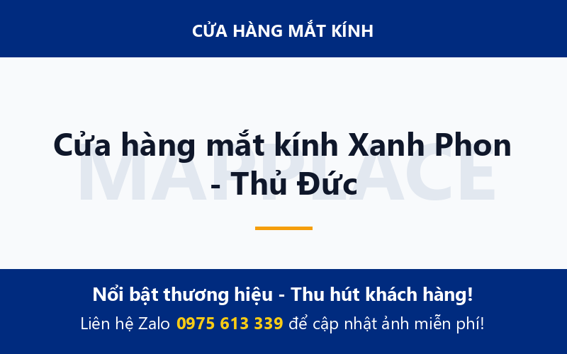 Cửa hàng mắt kính Xanh Phon - Thủ Đức