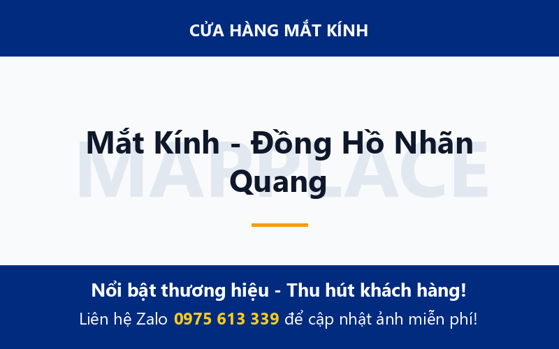 Mắt Kính - Đồng Hồ Nhãn Quang
