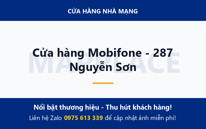 Cửa hàng Mobifone - 287 Nguyễn Sơn