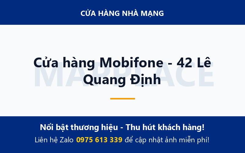 Cửa hàng Mobifone - 42 Lê Quang Định