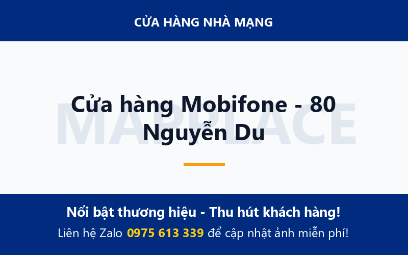 Cửa hàng Mobifone - 80 Nguyễn Du