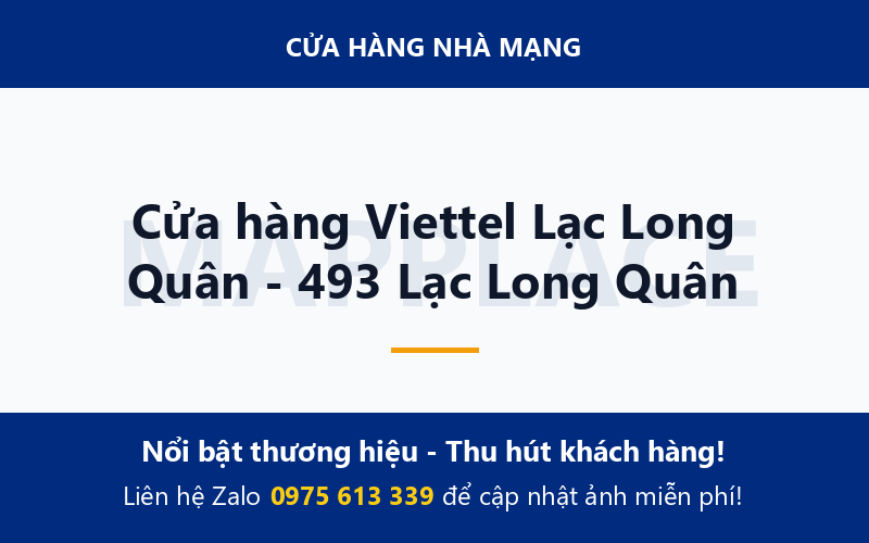 Cửa hàng Viettel Lạc Long Quân - 493 Lạc Long Quân