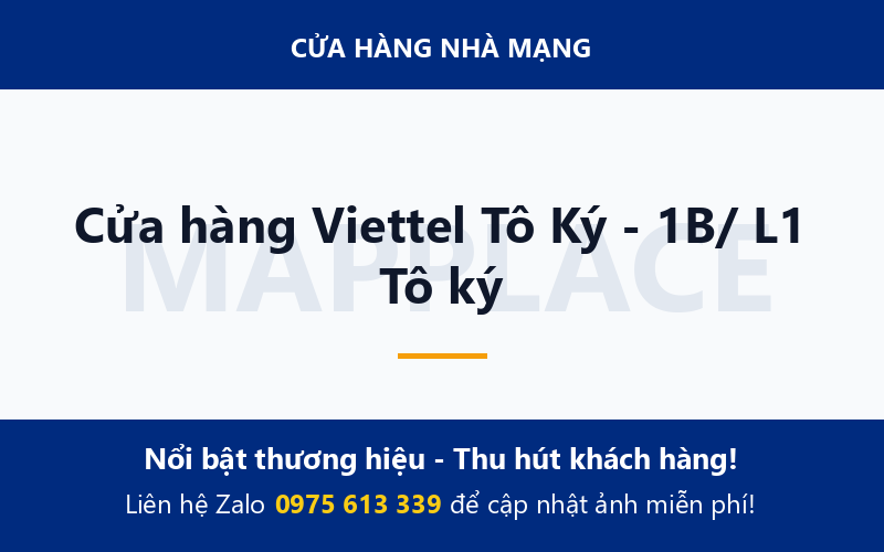 Cửa hàng Viettel Tô Ký - 1B/ L1 Tô ký