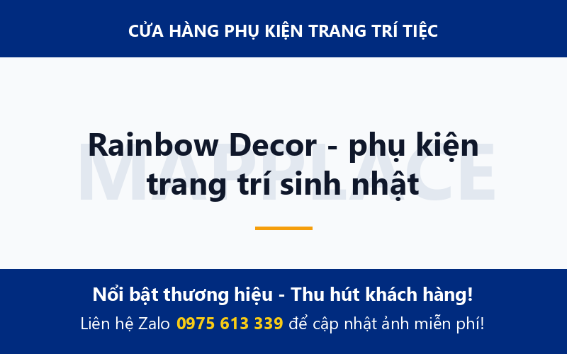 Rainbow Decor - phụ kiện trang trí sinh nhật