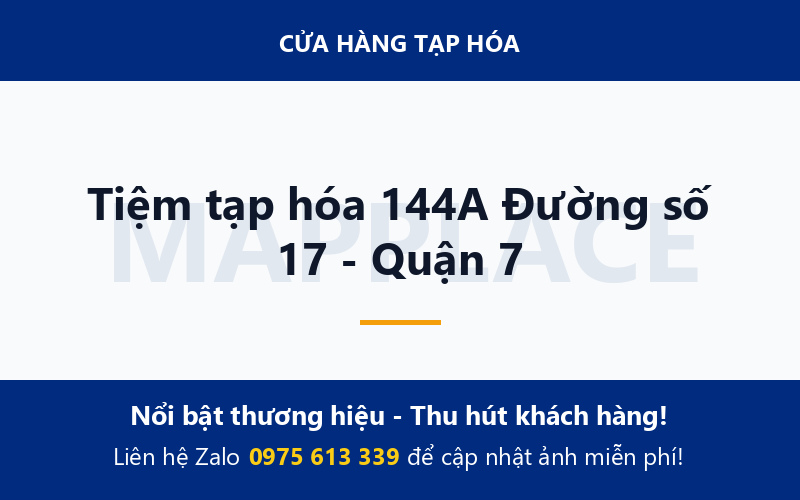 Tiệm tạp hóa 144A Đường số 17 - Quận 7