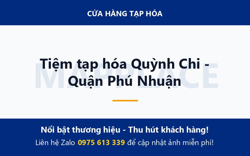 Tiệm tạp hóa Quỳnh Chi - Quận Phú Nhuận