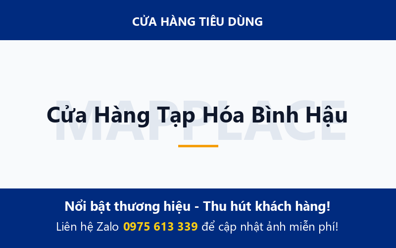 Cửa Hàng Tạp Hóa Bình Hậu