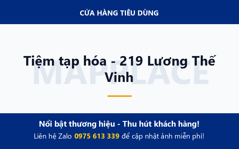 Tiệm tạp hóa - 219 Lương Thế Vinh