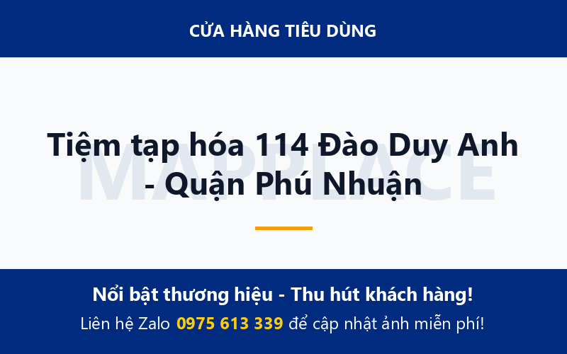 Tiệm tạp hóa 114 Đào Duy Anh - Quận Phú Nhuận