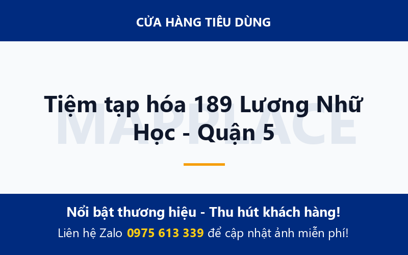 Tiệm tạp hóa 189 Lương Nhữ Học - Quận 5