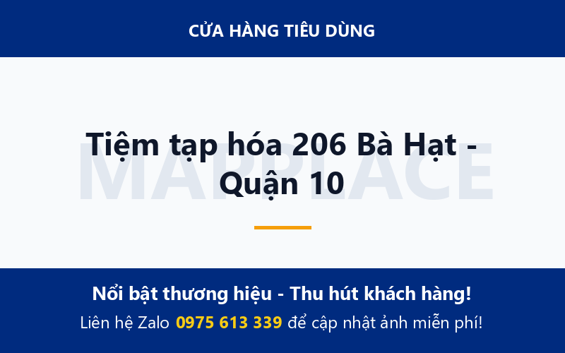 Tiệm tạp hóa 206 Bà Hạt - Quận 10