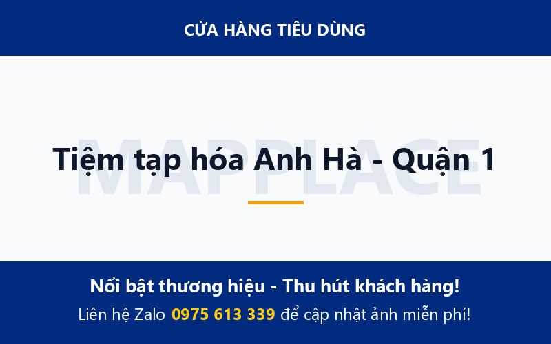 Tiệm tạp hóa Anh Hà - Quận 1