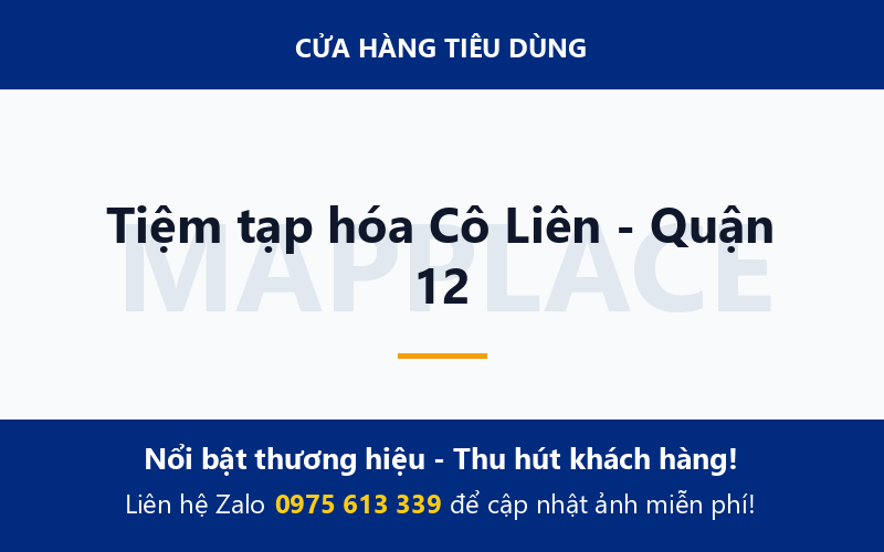 Tiệm tạp hóa Cô Liên - Quận 12
