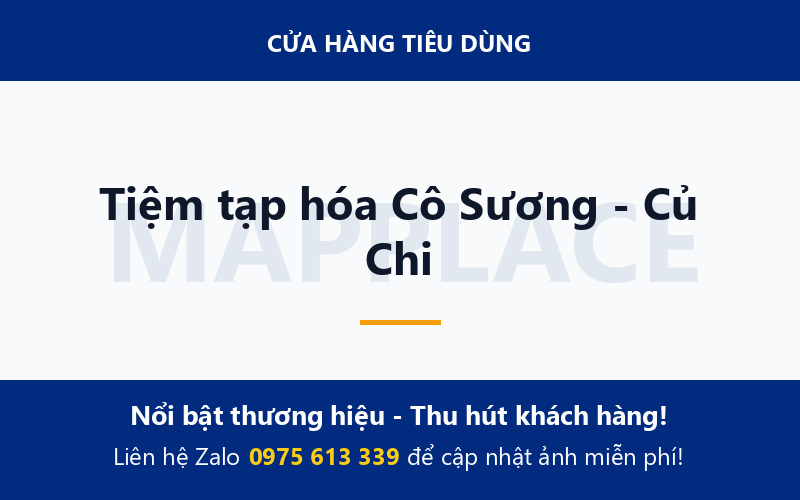 Tiệm tạp hóa Cô Sương - Củ Chi