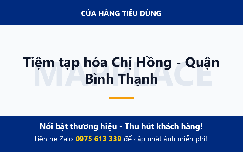 Tiệm tạp hóa Chị Hồng - Quận Bình Thạnh