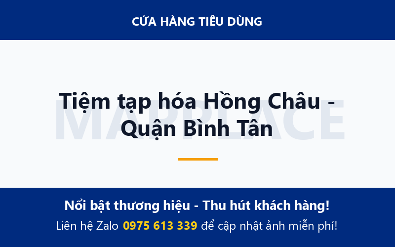 Tiệm tạp hóa Hồng Châu - Quận Bình Tân