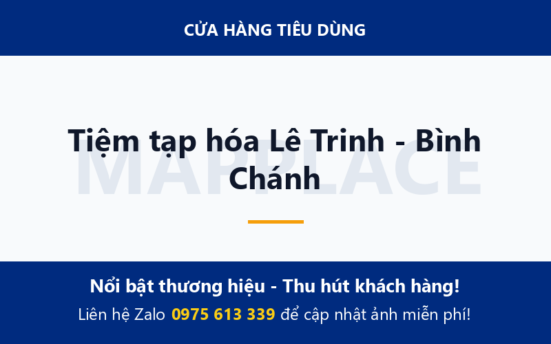 Tiệm tạp hóa Lê Trinh - Bình Chánh