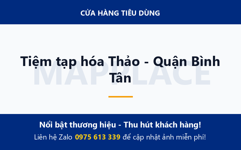 Tiệm tạp hóa Thảo - Quận Bình Tân