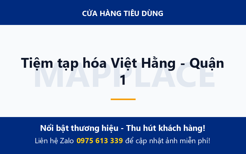 Tiệm tạp hóa Việt Hằng - Quận 1