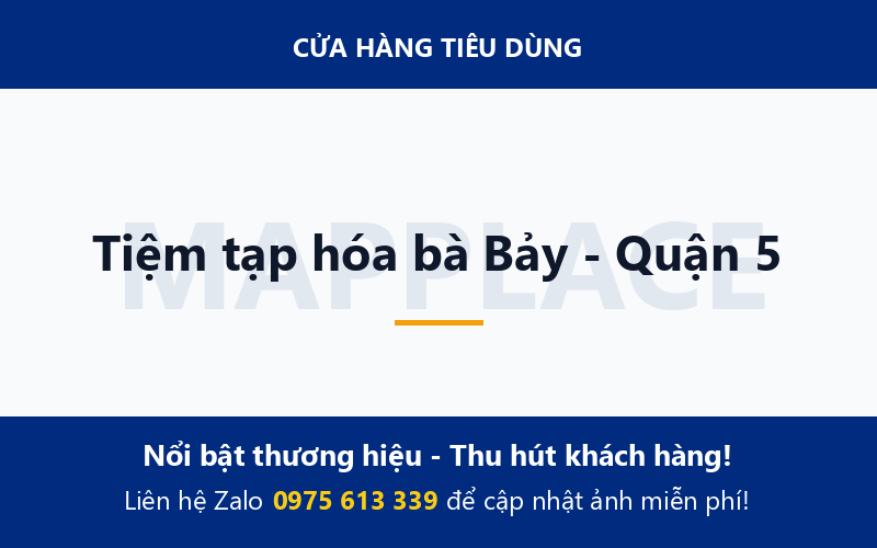 Tiệm tạp hóa bà Bảy - Quận 5