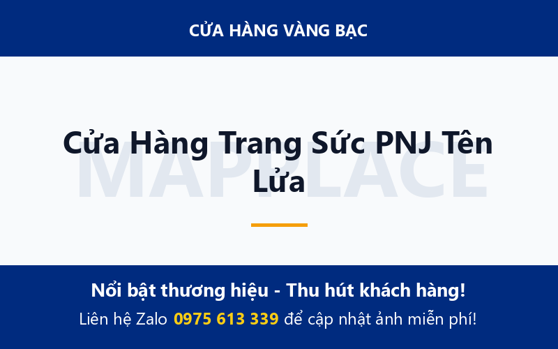 Cửa Hàng Trang Sức PNJ Tên Lửa