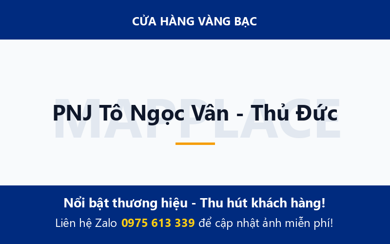 PNJ Tô Ngọc Vân - Thủ Đức