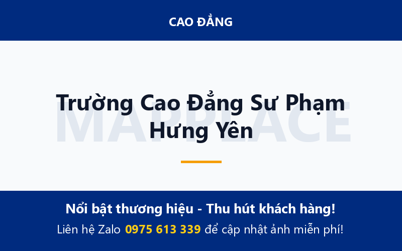 Trường Cao Đẳng Sư Phạm Hưng Yên