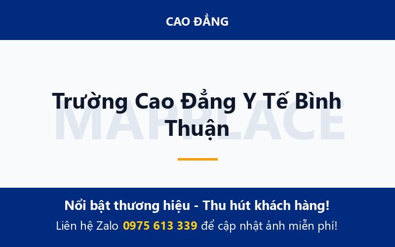 Trường Cao Đẳng Y Tế Bình Thuận