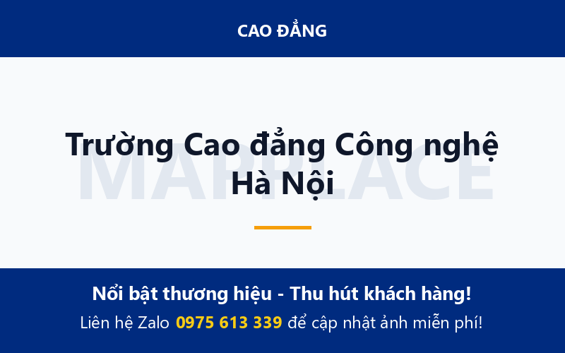 Trường Cao đẳng Công nghệ Hà Nội