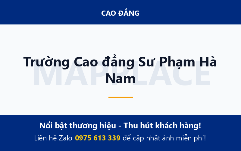 Trường Cao đẳng Sư Phạm Hà Nam