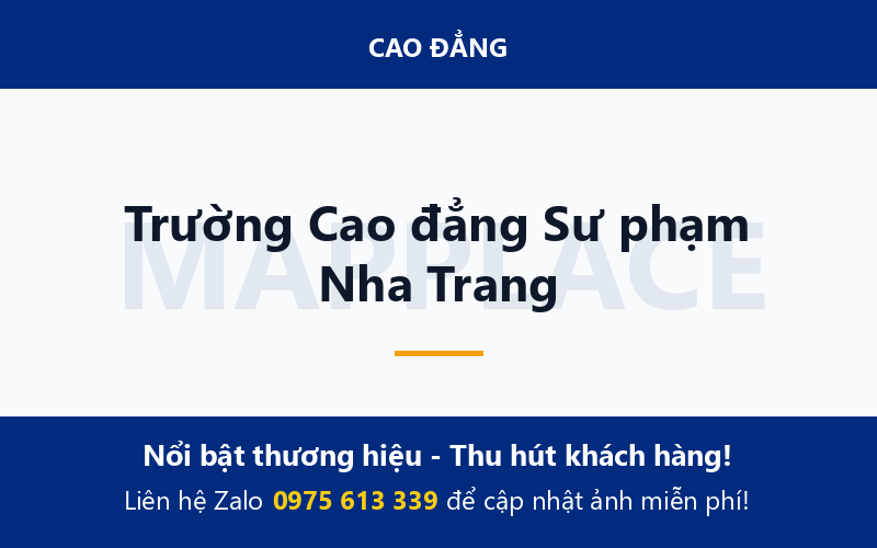 Trường Cao đẳng Sư phạm Nha Trang
