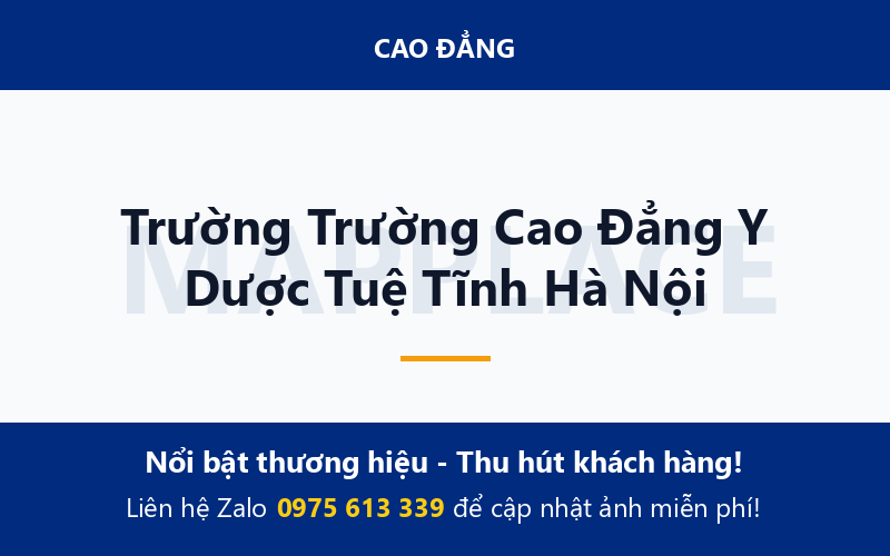Trường Trường Cao Đẳng Y Dược Tuệ Tĩnh Hà Nội