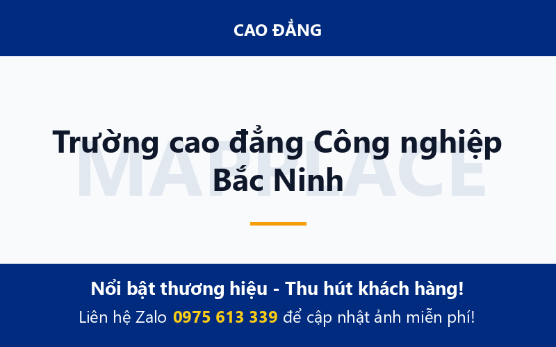 Trường cao đẳng Công nghiệp Bắc Ninh