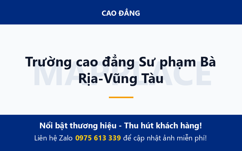 Trường cao đẳng Sư phạm Bà Rịa-Vũng Tàu