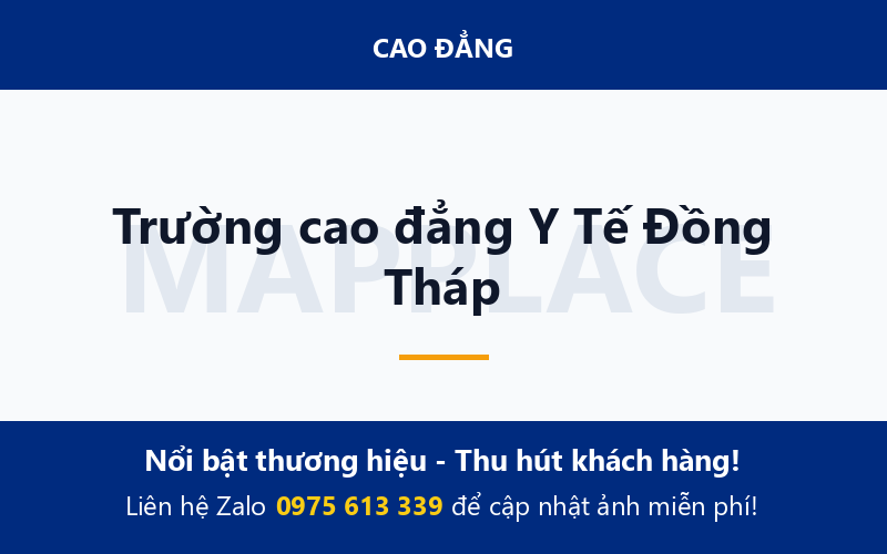 Trường cao đẳng Y Tế Đồng Tháp