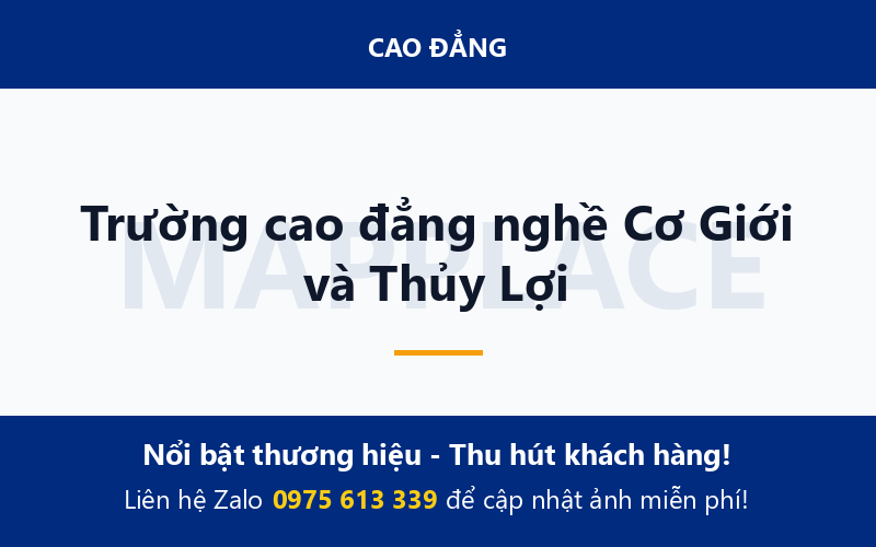 Trường cao đẳng nghề Cơ Giới và Thủy Lợi