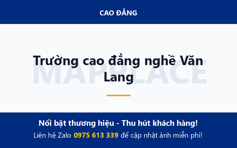 Trường cao đẳng nghề Văn Lang