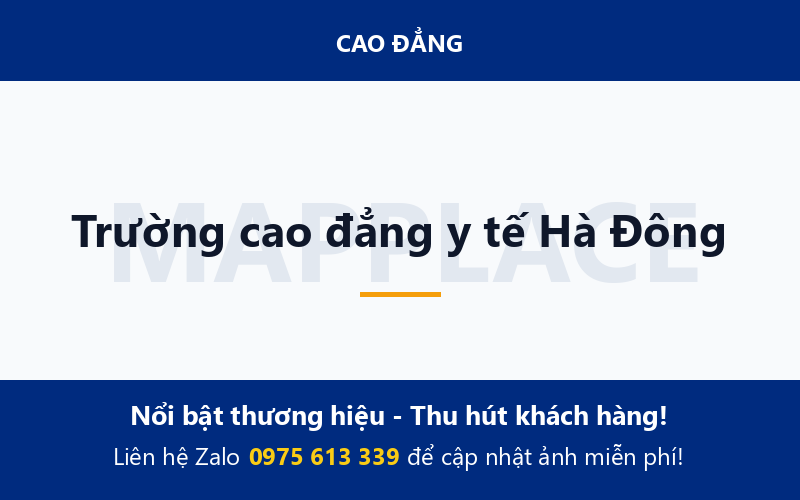 Trường cao đẳng y tế Hà Đông