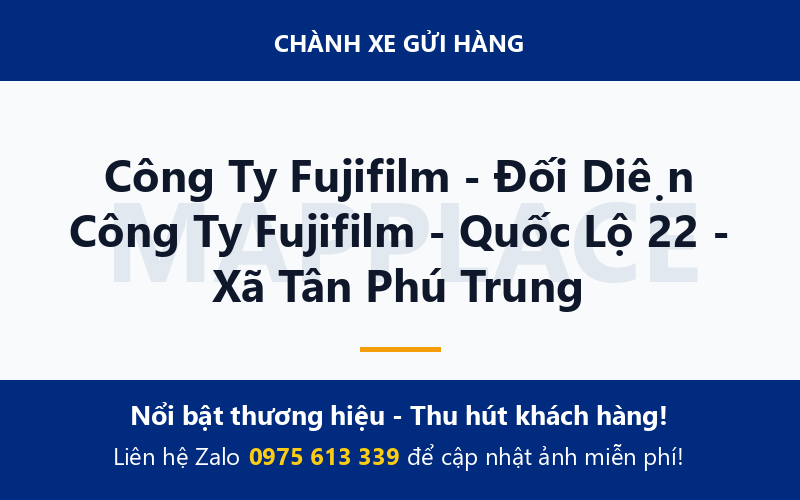 Công Ty Fujifilm - Đối Diện Công Ty Fujifilm - Quốc Lộ 22 - Xã Tân Phú Trung