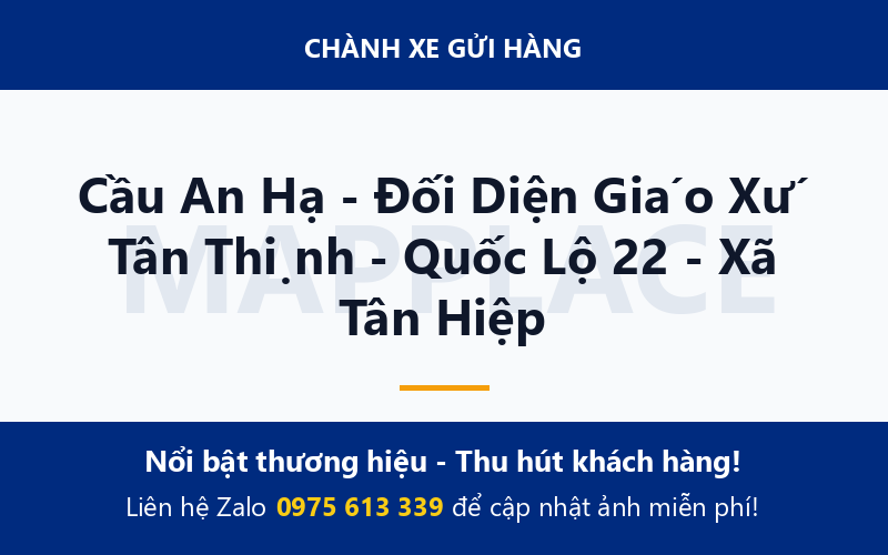 Cầu An Hạ - Đối Diện Giáo Xứ Tân Thịnh - Quốc Lộ 22 - Xã Tân Hiệp